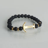 Beads Black Bracelet Anchor Design